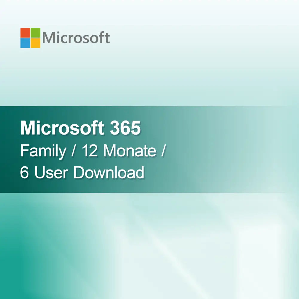 Microsoft 365 Famille / 12 mois / 6 utilisateurs Téléchargement