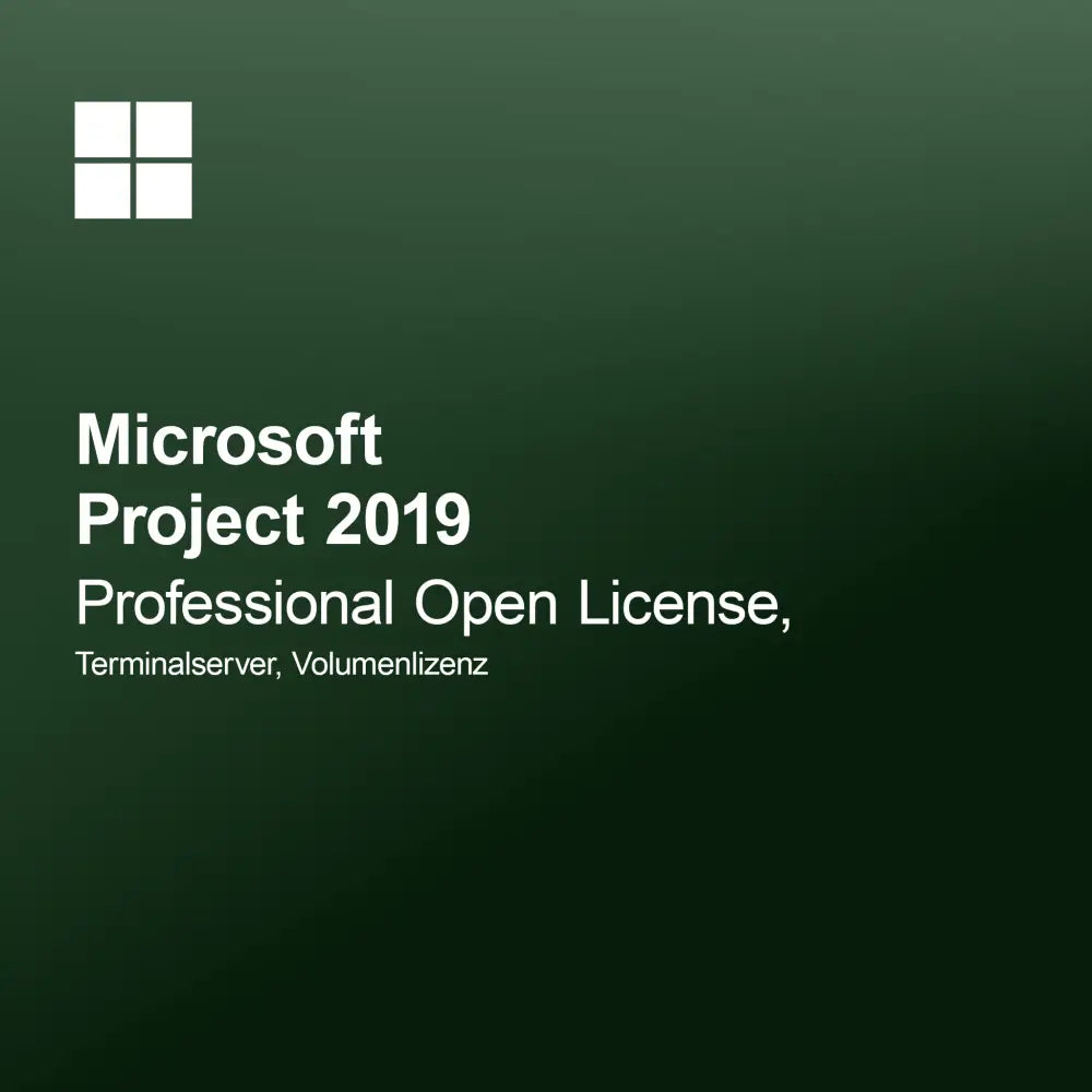 Microsoft Project 2019 Professional Licence Open, serveur terminal, licence en volume