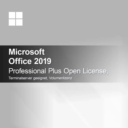 Microsoft Office 2019 Professional Plus Licence Open, compatible Terminalserver, licence en volume